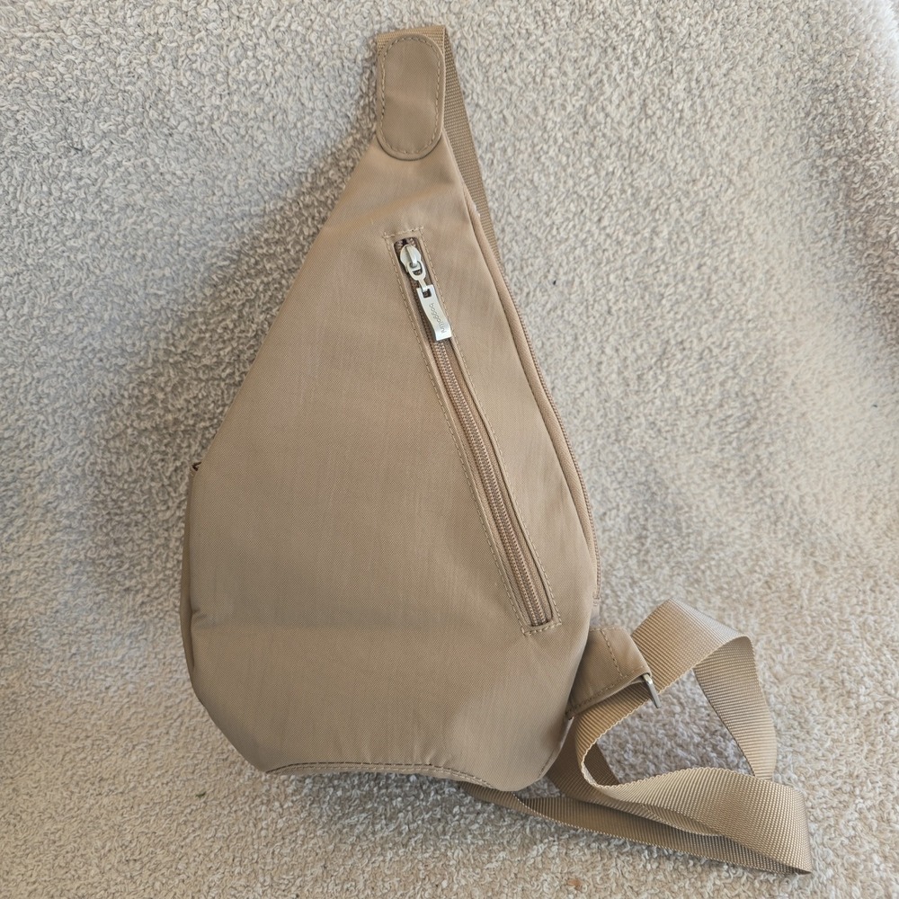 Baggallini Mini Sling Crossbody Bag Color Is Beach (Tan) Outdoor Hiking Travel - Picture 4 of 12